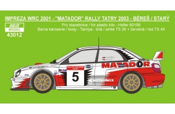 Decal – Subaru Impreza WRC 2002 - Matador rally team 2003